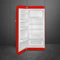 Smeg FAB28LRD6 retro jaren 50 koelkast - rood - linksdraaiend