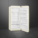 Smeg FAB28RCR6 retro jaren 50 koelkast - creme - rechtsdraaiend