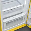 Smeg FAB28RYW6 retro jaren 50 koelkast - geel - rechtsdraaiend