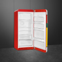 De Smeg FAB28RDMC5 koelkast Multicolor heeft een rode kast