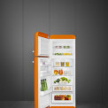Smeg FAB30LOR5 linksdraaiende retro koelkast - oranje