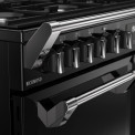 Stoves Richmond 100 DF DX gas fornuis - zwart - 100 cm. breed