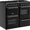 Stoves Richmond 100 DF DX gas fornuis - zwart - 100 cm. breed