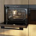 V-Zug CombiSteamer V6000 45M PowerSteam Autodoor combi-stoomoven - zwart spiegelglas 