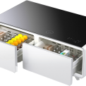 CASO Sound & Cool Wit salon tafel met koellades, speakers en draadloos opladen telefoon