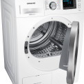 De DV90F5E6HGW is voorzien van een chromen deur en bijpassende knop