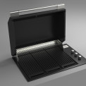 Fulgor milano FOBQ 803 G MBK inbouw gas barbecue - mat zwart