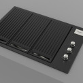 Fulgor milano FOBQ 803 G MBK inbouw gas barbecue - mat zwart