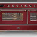Ilve MI127NE3/BU inductie fornuis - rood - 120 cm. breed