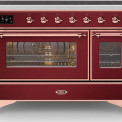 Ilve MI127NE3/BU inductie fornuis - rood - 120 cm. breed