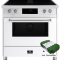 Elementi di Cucina IM9034-WT-IX-S inductie fornuis met afzuiging - wit
