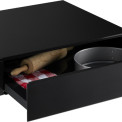 Pelgrim AL514ZWA inbouw zwart glas warmhoudlade