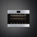 Smeg CVI318RWX2 inbouw wijnkoelkast / wijnklimaatkast - nis 45 cm. - linksdraaiend