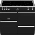 De Stoves Precision DX S1000 Ei BK zwart inductie fornuis heeft ovens met verschillende functionaliteit