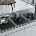 V-Zug GAS421GSAZ inbouw 2-pits gas-op-glas kookplaat - domino