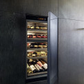 V-Zug Winecooler 90 SL inbouw wijnkoelkast - nis 88 cm - zwart glas linksdraaiend