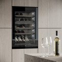 V-Zug Winecooler 90 SL inbouw wijnkoelkast - nis 88 cm - zwart glas linksdraaiend