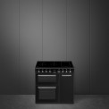 Smeg CX93IMBL inductie fornuis met 3 ovens - zwart - 90 cm. breed