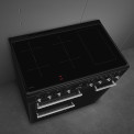 Smeg CX93IMBL inductie fornuis met 3 ovens - zwart - 90 cm. breed
