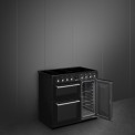 Smeg CX93IMBL inductie fornuis met 3 ovens - zwart - 90 cm. breed