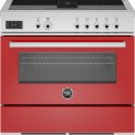Bertazzoni PROCH94I1EROT Air-Tec inductie fornuis met afzuiging (kookveldafzuiging) - rood