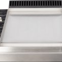 Middenin het kookgedeelte is de fry-top bakplaat geplaatst. De Boretti VFP104AN is daarmee zeer veelzijdig in gebruik.