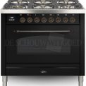 Boretti VPNO96ZWG fornuis gasoven zwart
