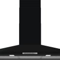 Boretti BST901ZW wand afzuigkap - hoogglans zwart - 90 cm. breed