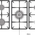 Boretti CFBG902AN2 antraciet gas fornuis - 90 cm. breed