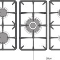 Boretti CFBG902ZW3 gas fornuis zwart - dubbele oven