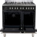 De beide ovens van de Boretti MFBG902ZW/2 hebben een eigen functie en zijn tegelijker te gebruiken