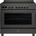 Boretti MLI95XMAT inductie fornuis met 5 inductie zones - antraciet
