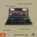 Elementi di Cucina EC9036-MZ-IX-S inductie fornuis - klassiek - mat zwart/rvs