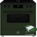 Elementi di Cucina IC9034-PG-MZ-B inductie fornuis met afzuiging - groen - klassiek