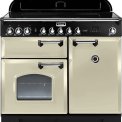 Falcon Classic Deluxe 100 inductie fornuis in de kleur creme met chroom beslag