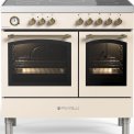 Fratelli VE2920I5FEMIVB inductie fornuis - 2 ovens - ivoor / crème / antiek wit met brons beslag