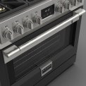 Fulgor Milano FSRC 3606 P MG ED 2F MBK gas fornuis - 91 cm. breed - zwart