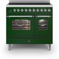 ILVE PDI096NE3/EG inductie fornuis - 2 ovens - 90 cm. - groen