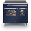 ILVE PDI096NE3/MB inductie fornuis - 2 ovens - 90 cm. - blauw