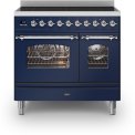 ILVE PDI096NE3/MB inductie fornuis - 2 ovens - 90 cm. - blauw