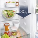 De glazen legplateaus van de Liebherr IKBP2770 inbouw koelkast hebben een draagvermogen van 30 kg