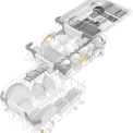 MIELE G5740 Sci Brws inbouw vaatwasser - 45 sm - wit bedieningspaneel