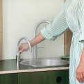 Quooker COMBI+ Nordic Round Twintaps RVS - kokend water kraan