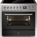 Steel EQ9F-5FI Enfasi inductie fornuis uitgevoerd met antraciet ovendeur en opbergvak
