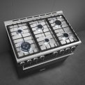 Smeg B91GMMBNLK2 gas fornuis - mat zwart