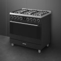 Smeg B91GMMBNLK2 gas fornuis - mat zwart