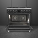 Smeg B91GMMBNLK2 gas fornuis - mat zwart