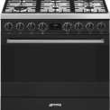 Smeg B91GMMBNLK2 gas fornuis - mat zwart