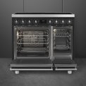 Smeg C92IMMB2 inductie fornuis met 2 ovens - mat zwart