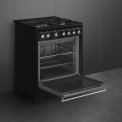 Smeg CX61GMBLNLK gas fornuis - 60 cm - zwart